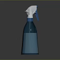 Blue Plastic Spray Bottle With White Nozzle For Daily Cleaning Needs 3d model