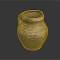Traditional Handmade Clay Pot With Textured Surface And Handle For Daily Use