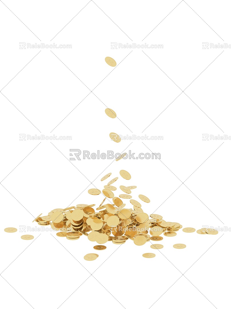 Modern Gold Coin Scattered Gold Coin Reworked model