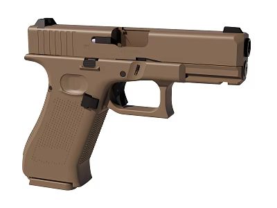 Modern Tan Tactical Pistol Featuring Ergonomic Grip Compact Frame And Sleek Structure 3d model