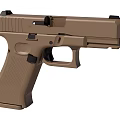 Modern Tan Tactical Pistol Featuring Ergonomic Grip Compact Frame And Sleek Structure