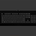 Modern Black Computer Keyboard With Numeric Keypad For Office And Home Use 3d model