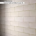White Brick Wall Construction Component With Neatly Arranged Light Tiles And Smooth Surface 3d model