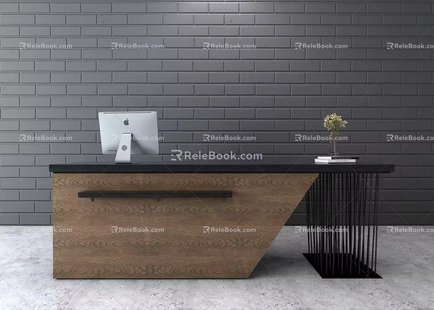 Modern reception bar 3d model