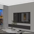 Modern Living And Dining Room Interior Design With Sofa Dining Table City View Windows