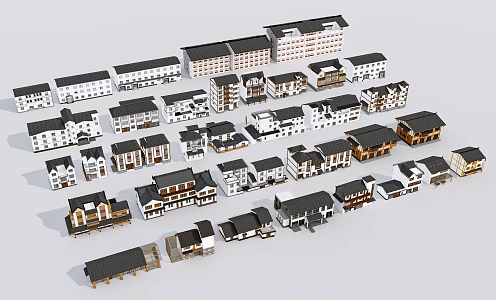 New Chinese Style Folk House Rural Folk House Self-built Rural Residence 3d model