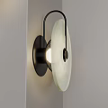 Modern Minimalist Wall Lamp With Round Glass Shade And Soft Light For Interior Decoration