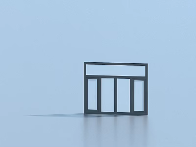 Modern Sleek Black Frame Casement Window With Multiple Panes For Home 3d model