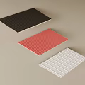 Stylish Sunshade With Black Red White Striped Panels For Outdoor Decoration