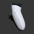 White And Black Gaming Controller With Ergonomic Design And Responsive Buttons 3d model