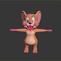 Game And Movie Yellow Cartoon Character With Big Ears Open Arms And Smiling