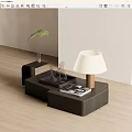 Coffee table combination lamp 3d model