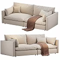 Unwind 2-piece sofa 3d model