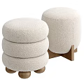 Sofa Stool Shoe Changing Stool Dressing Stool Round Stool 3d model