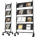 Modern Open Bookshelf Design With Multiple Layers And Art Books Magazines