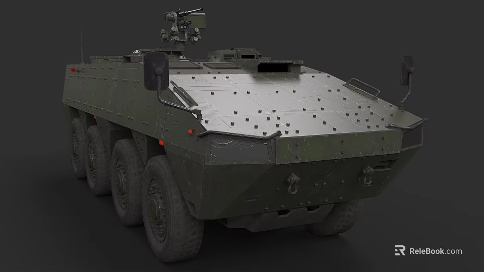 Modern Military Armored Tank With Surveillance Camera And Heavy Armor 3d model 