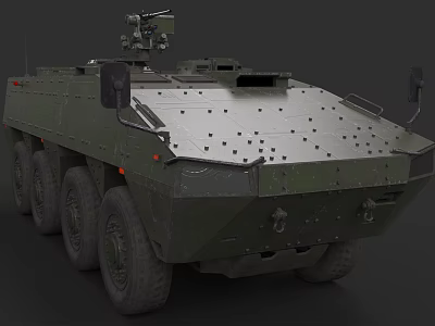 Modern Military Armored Tank With Surveillance Camera And Heavy Armor 3d model