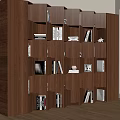 Modern Bookshelf Display Cabinet Book Multifunctional Decorative Cabinet Combination Open Type 3d model