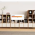Nordic Bookcase Bookshelf 3d model