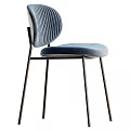 Modern Accent Leisure Chair With Upholstered Back Multiple Colors And Metal Legs Design