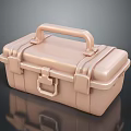Light Pink Plastic Toolbox With Handle Straps And Buckle Lock For Household Storage
