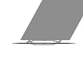 Modern Slim Flat Screen Television With Sleek Silver Stand And Black