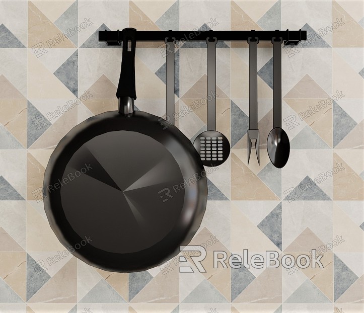 modern kitchen utensils pan spatula kitchen wall rack spatula model