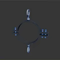 Industrial Metal Ring Clamp With Mounting Brackets And Hanging Hooks