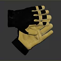 Yellow And Black Protective Gloves With Non Slip Design For Daily Life Use