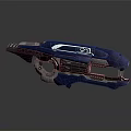 Futuristic Purple Sci Fi Weapon With Metallic Components And Advanced Design 3d model