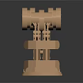 Copper Colored Mechanical Arm Model Featuring Intricate Robotic Structure And Stable Base