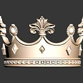 Elegant Luxury Golden Crown Jewelry With Intricate Floral Patterns And Shiny Surface