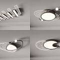 Modern Ceiling Light Designs With Geometric Shapes And Metal Frames For Home Interior Decor 3d model