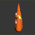 Three Playful Cartoon Carrot Characters With Funny Faces And Decorative Details