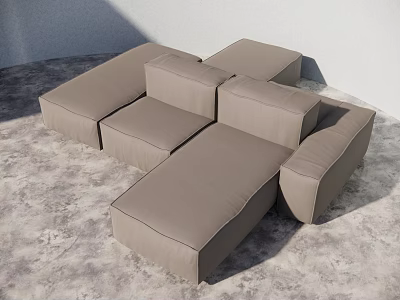Modern Soft Sofa Combination Sofa Multiplayer Sofa Technology Cloth Sofa 3d model