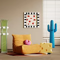 Modern Casual Sofa Dopamine Single Sofa Caterpillar Sofa Side 3d model
