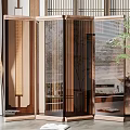New Chinese Style Screen Partition 3d model