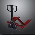 Red And Black Manual Pallet Jack With Heavy Duty Wheels For Industrial Use