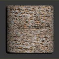 Natural Landscape Featuring Cylindrical Orange Gray Textured Rock With Dark Background Reflection 3d model