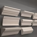 Gypsum line component hardware house decoration wall baseboard 3d model