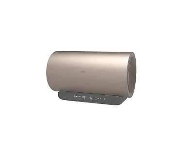 Golden Cylindrical Household Appliance With Control Panel And Stable Base Design 3d model