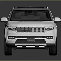 Silver Modern SUV With Black Roof Front Grille And Alloy Wheels Design