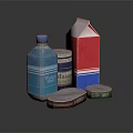 Food Storage Containers With Water Bottle Silver Can Red Box And Lids