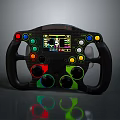 Professional Racing Steering Wheel Commercial Equipment With Multiple Control Buttons And Digital Display Screen