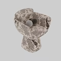 Elegant Accent Chair With Bird And Floral Print Upholstered In Light Fabric