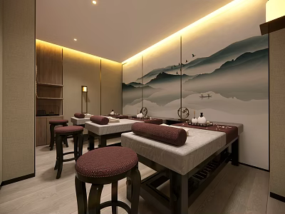 New Chinese-style ear picking shop 3d model