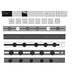 Modern Switch Panels with Various Designs Buttons and Sockets for Home Use 3d model