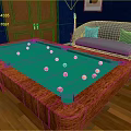 billiard table billiard case billiard club billiard rack billiard table 3d model