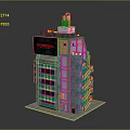 Multi Storey Terminal Building With Gray Exterior Green Glass Windows And Rooftop Structure