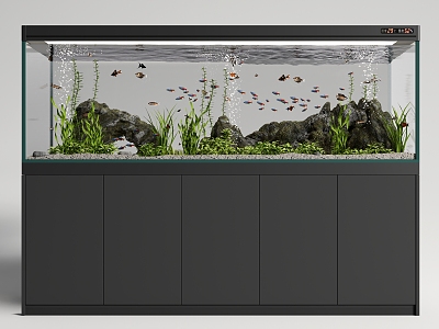 Modern fish tank fish tank aquarium ornamental fish 3d model